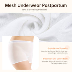 3-Pack Postpartum Mesh Underwear High Waist - 9182