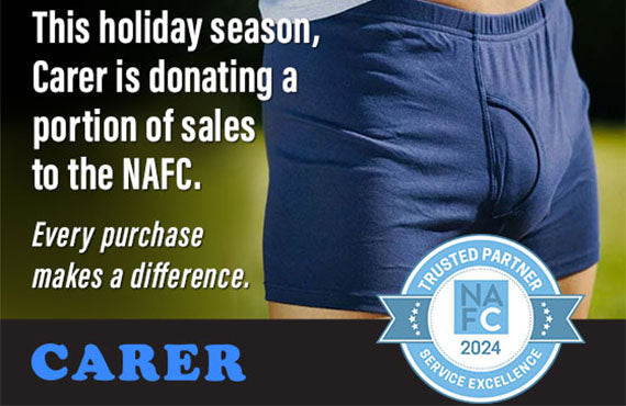 Carer is Donating a Portion of Sales to the National Association For Continence(NAFC)