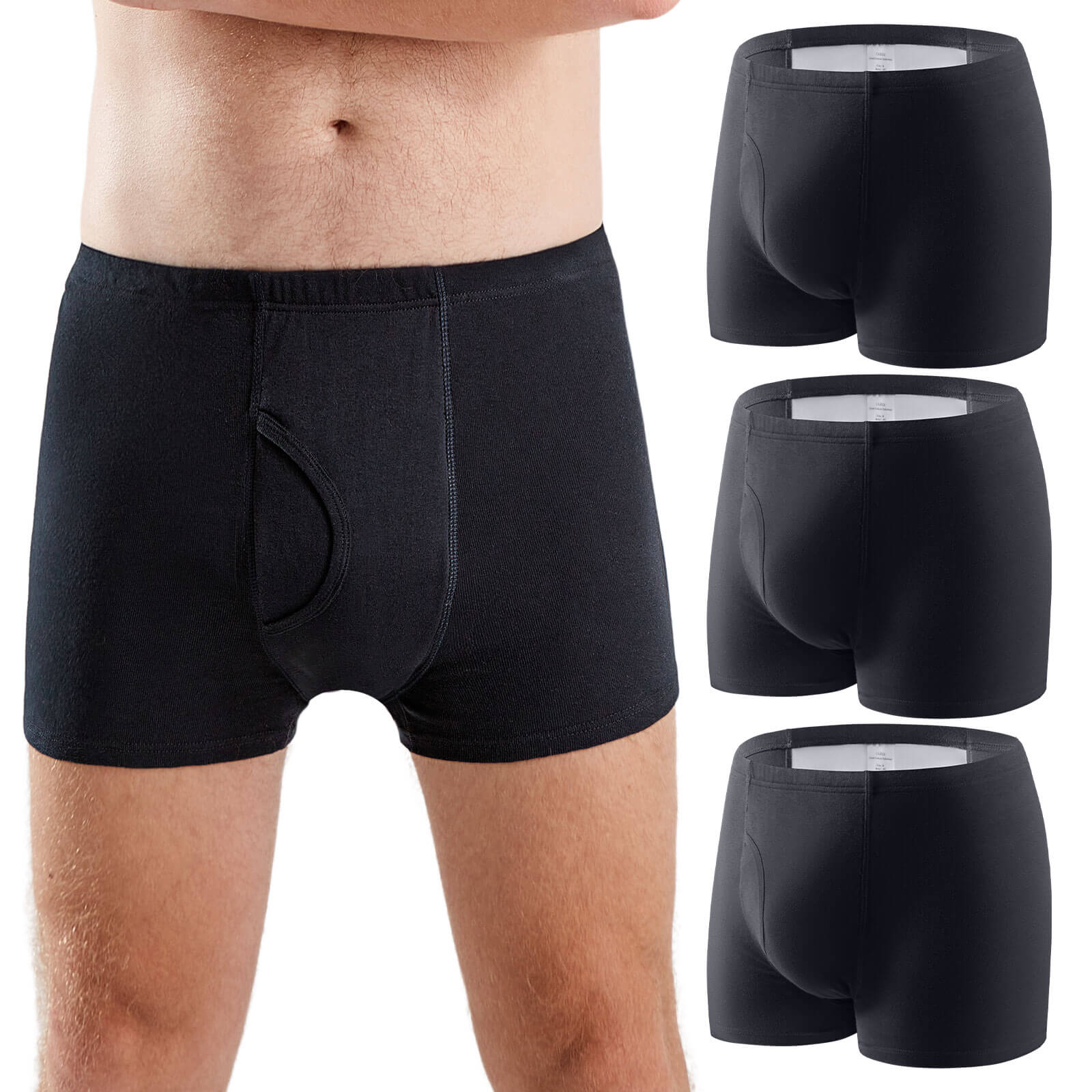 men's washable incontinence boxers 3pcs 