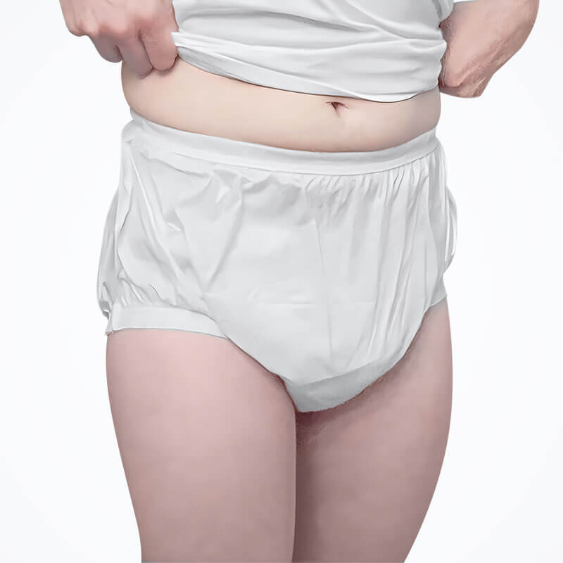 Waterproof Incontinence Underwear for Women Men,Reusable Adult  Diaper,Plastic Underwear Pants,Black,Pack of 1 (Size : XX-Large)