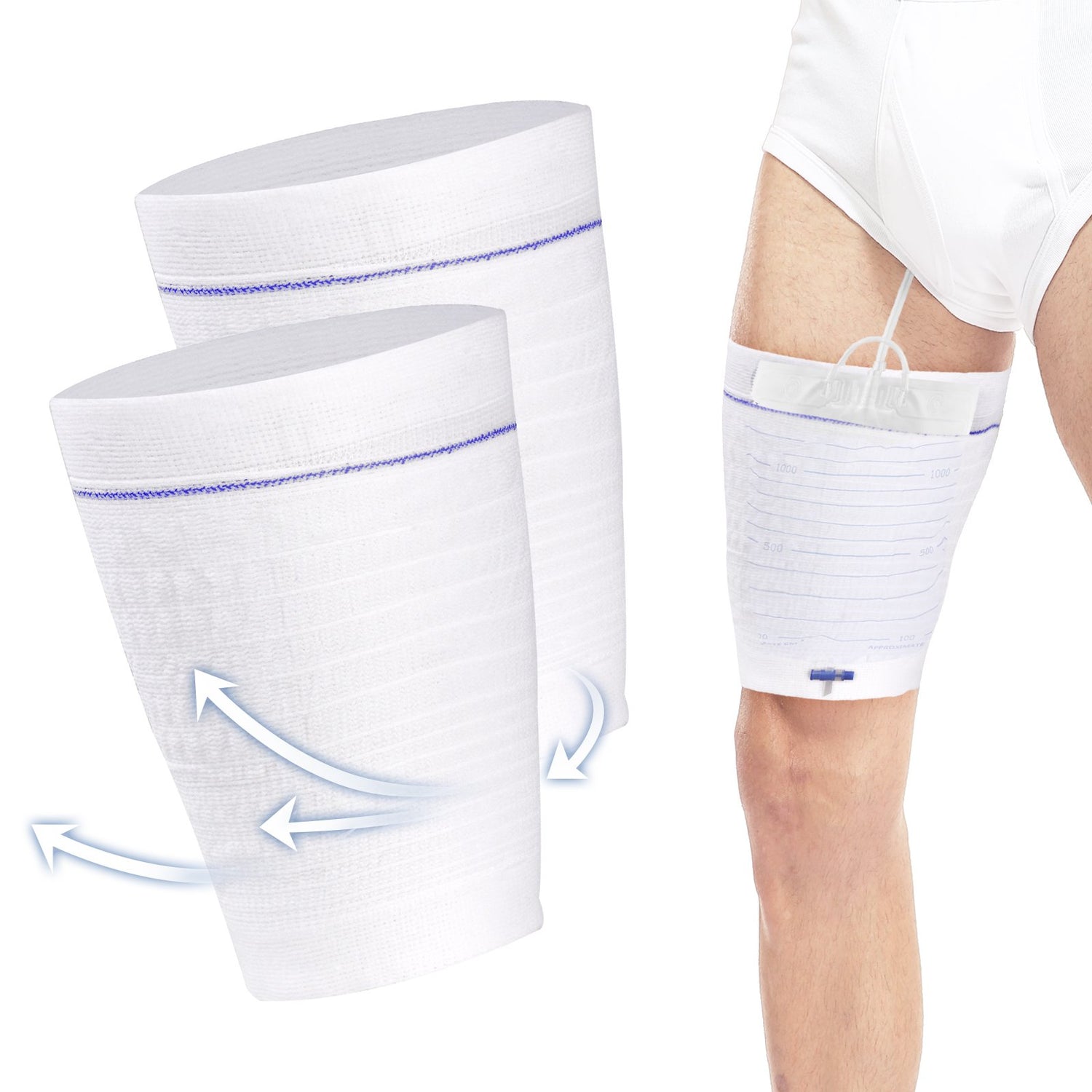 2-Pack Washable Catheter Leg Holder