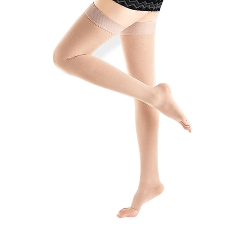 Thigh High Compression Stocking 20-30mmHg Therapeutic Varicose Vein Firm Support Open Toe