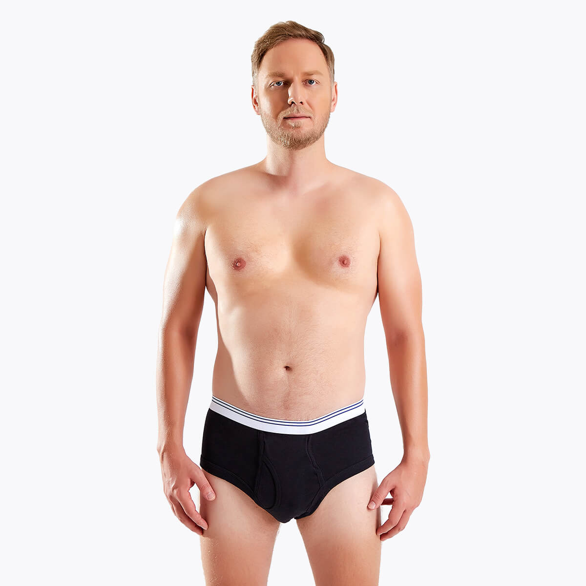 Men's Washable Incontinence Underwear, Absorbent Brief, 1 Pair