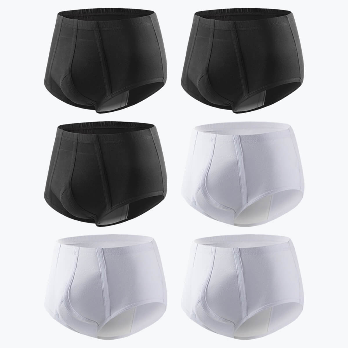 Mens Incontinence Boxer Briefs Washable Leak Proof Underwear for Men Cotton  Reusable Incontinence Underwear 3 Pack(3X-Large, Gray/Navy Blue/Burgundy)