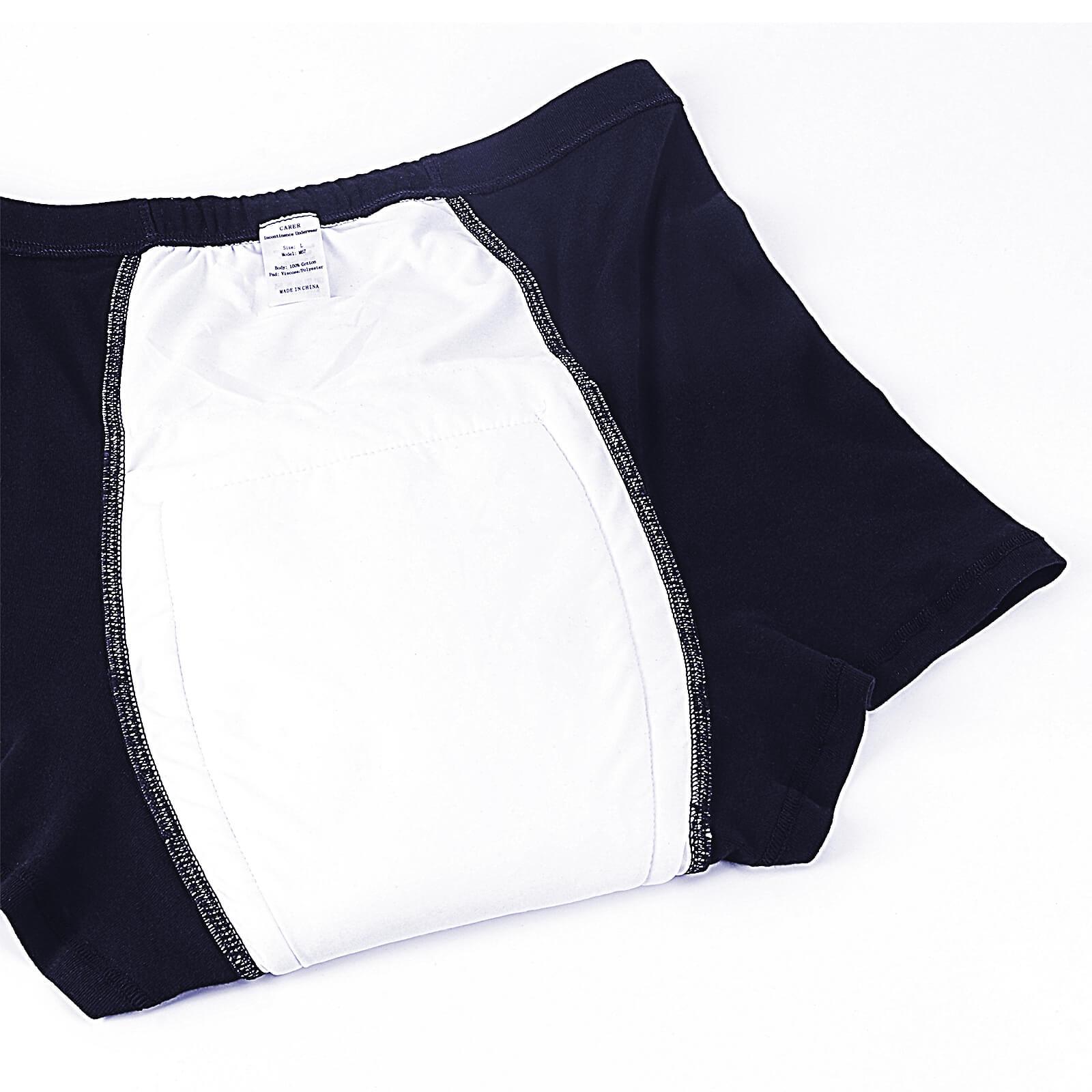 Men's Incontinence Underwear 3-Packs Bladder Control Briefs Washable Urinary  Underwear for Men Cotton Incontinence Briefs with Front Absorption Area 