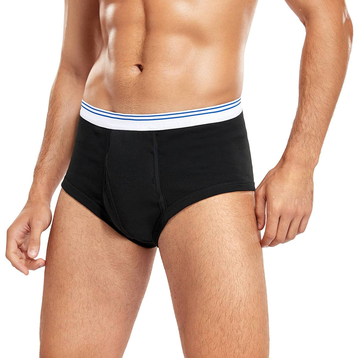 Men's Washable Incontinence Briefs with Fly - M65